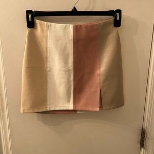 Altered state leather skirt